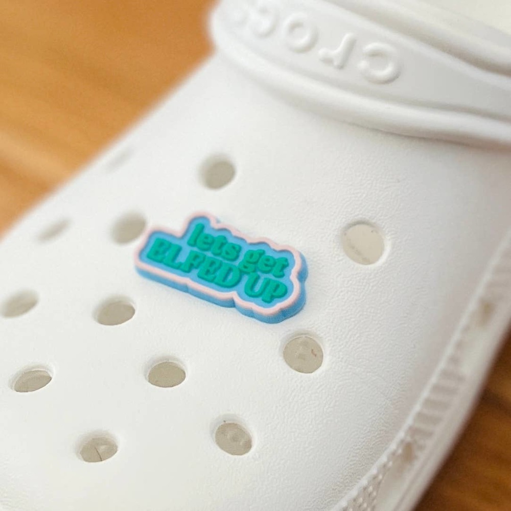 🐊 3 / $10 🐊 Let's Get Elfed Up Christmas Holiday Croc Jibbitz Shoe Charm